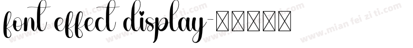 font effect display字体转换